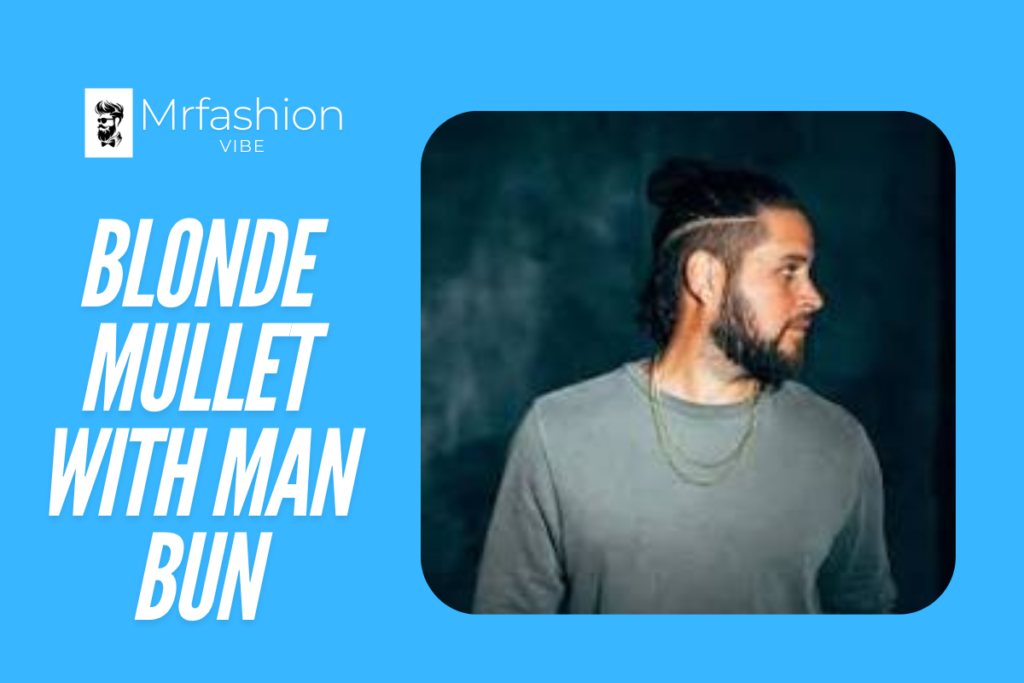 Blonde Mullet With Man Bun Blonde Mullet With Man Bun