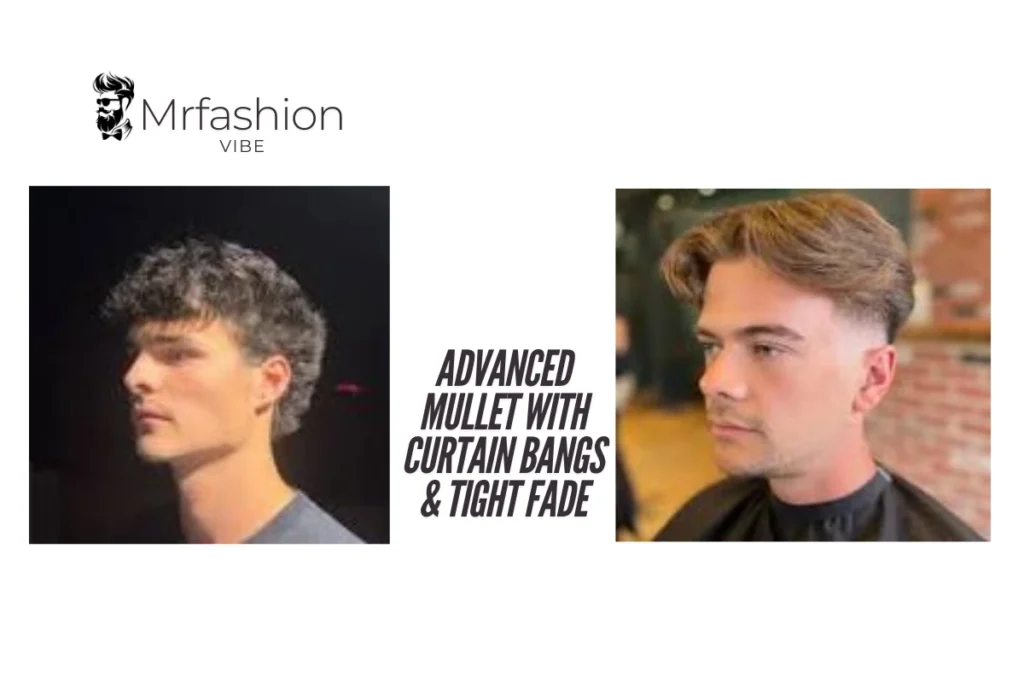 Advanced Mullet With Curtain Bangs & Tight Fade Advanced Mullet With Curtain Bangs & Tight Fade