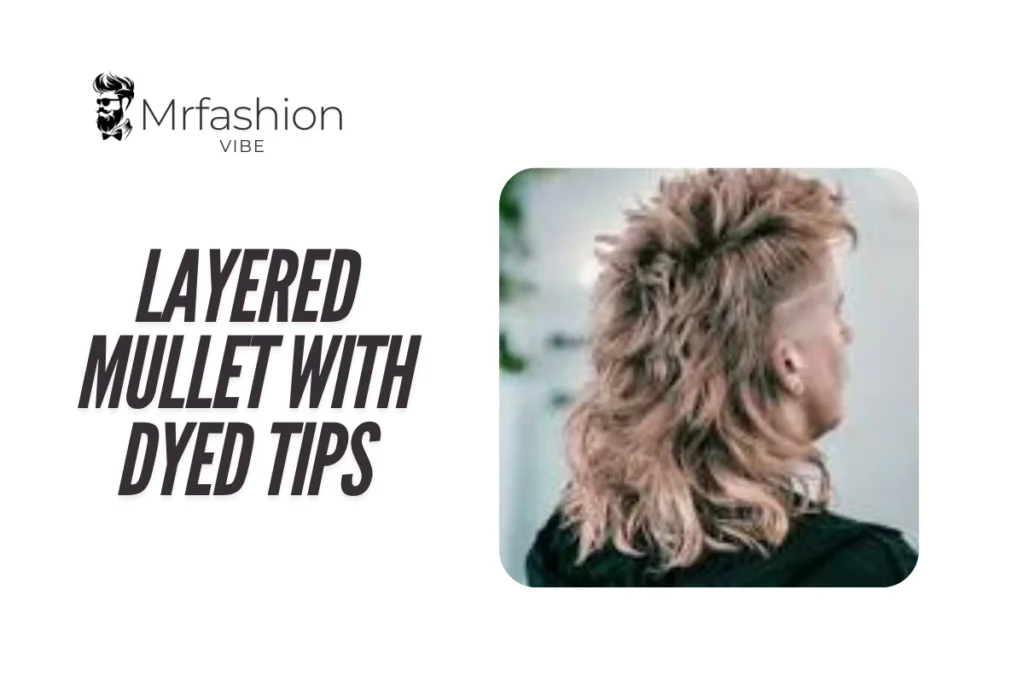 Layered Mullet With Dyed Tips Layered Mullet With Dyed Tips