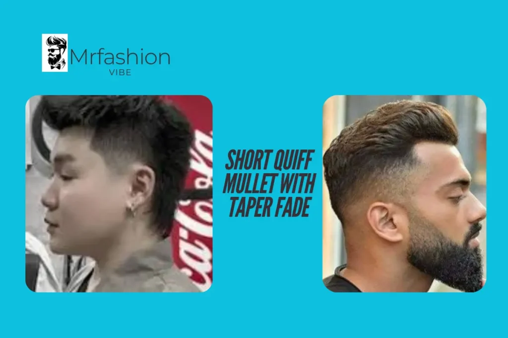 Short Quiff Mullet With Taper Fade Short Quiff Mullet With Taper Fade